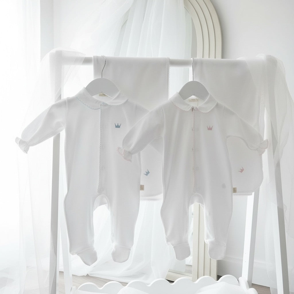 Baby Gi Royal Gift Set - White with Pink Detailing