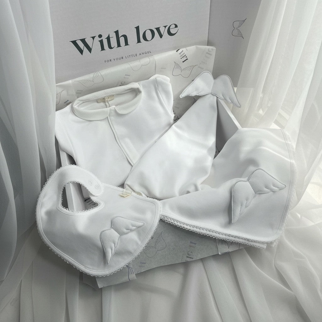 Baby Gi White Angel Wings Gift Set