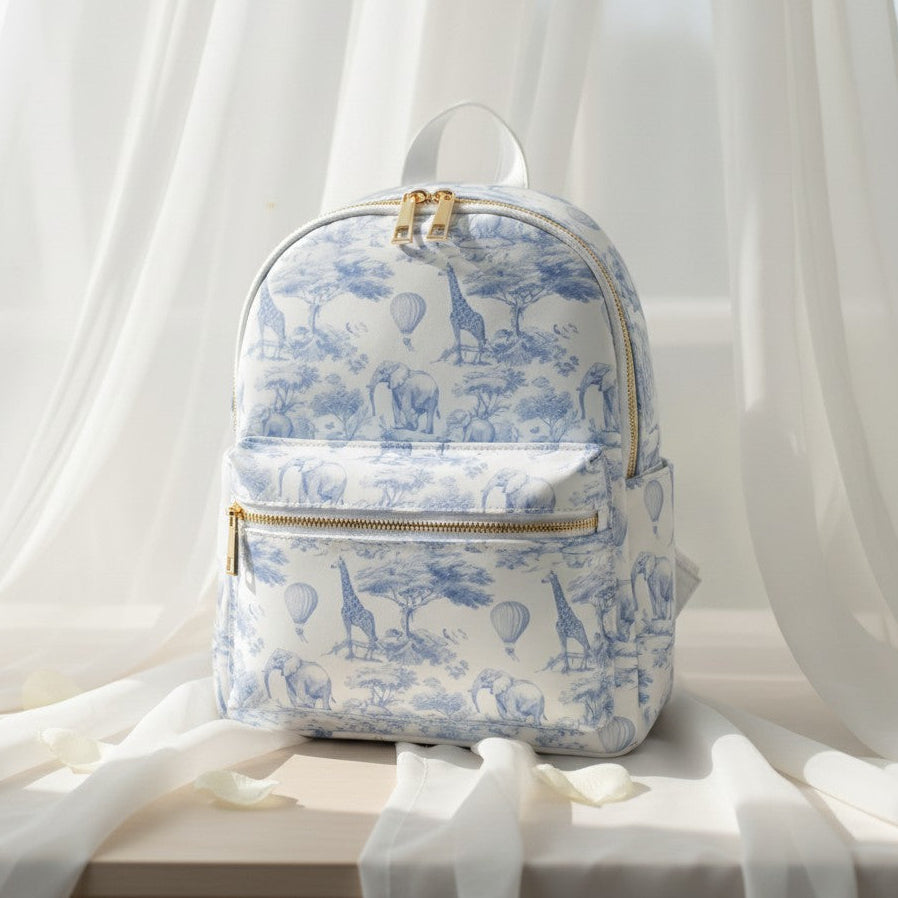 PREORDER - Blue Safari Toile Backpack