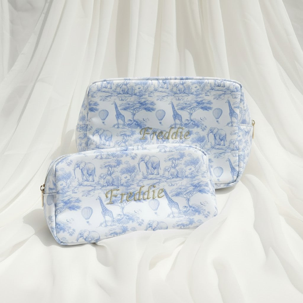 Personalised Pink Safari Toile Pouch