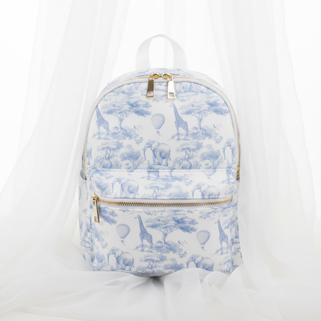 PREORDER - Blue Safari Toile Backpack