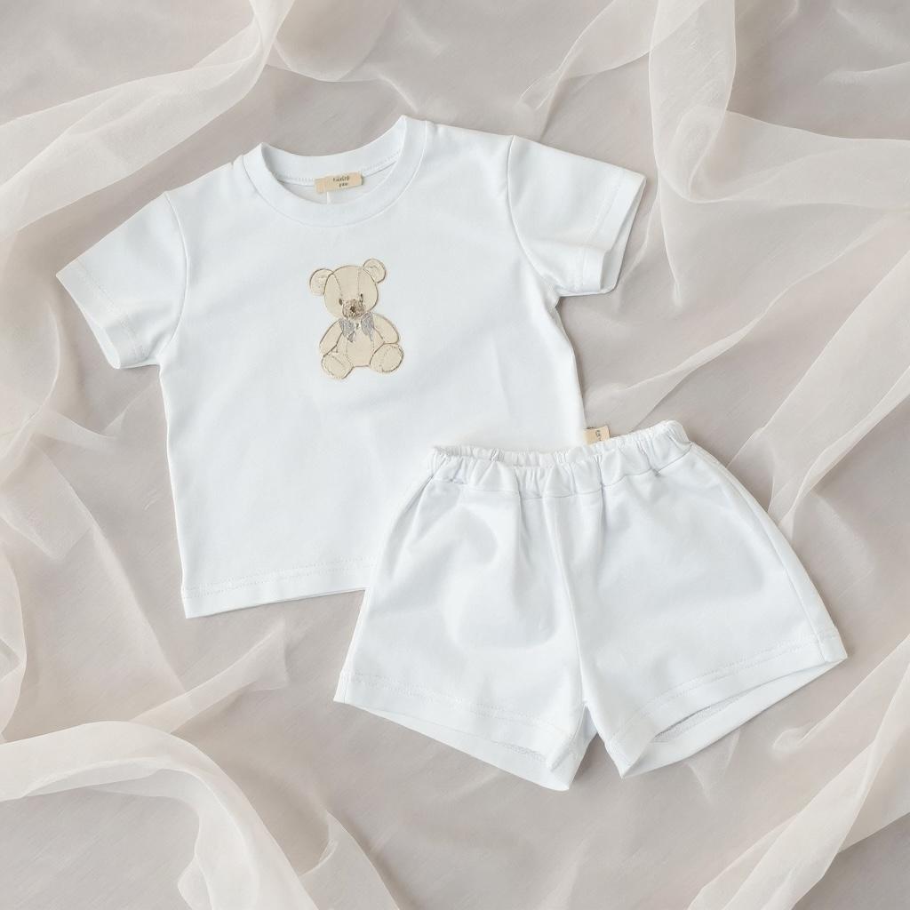 Baby Gi Baby Blue Teddy Shorts Set