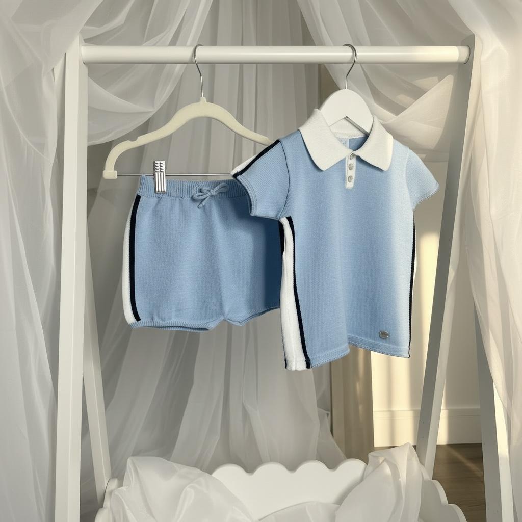 Artesania Granlei Baby Blue Polo Set