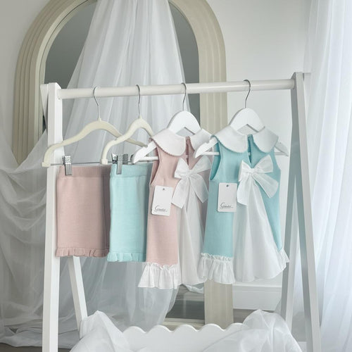 Artesania Granlei Dusky Pink & Cotton Bow Short Set