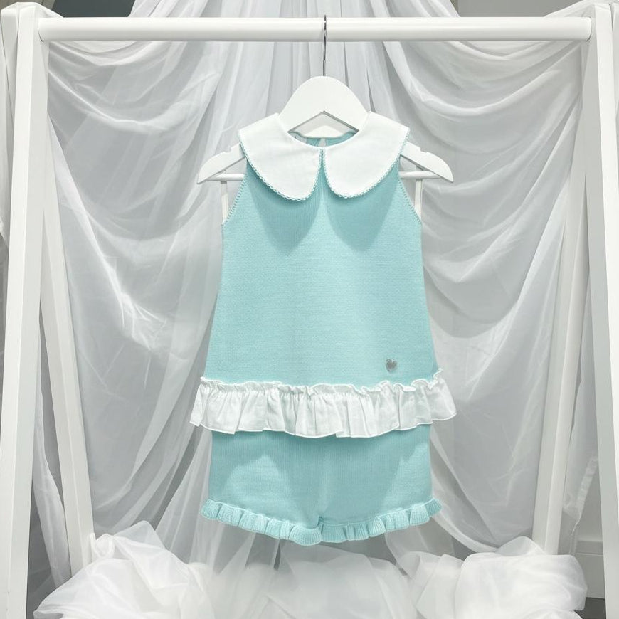 Artesania Granlei Mint Green & Cotton Bow Short Set