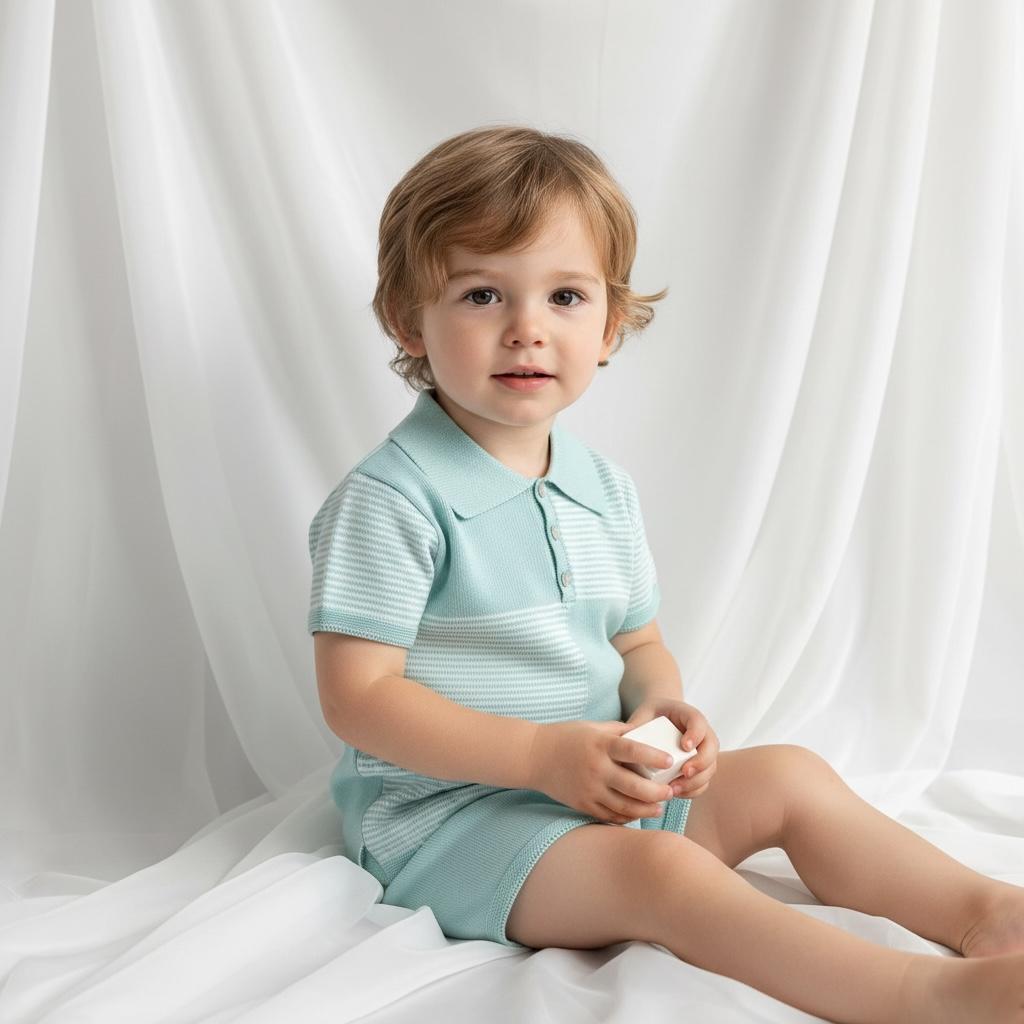 Artesania Granlei Polo Short Set - Mint Green