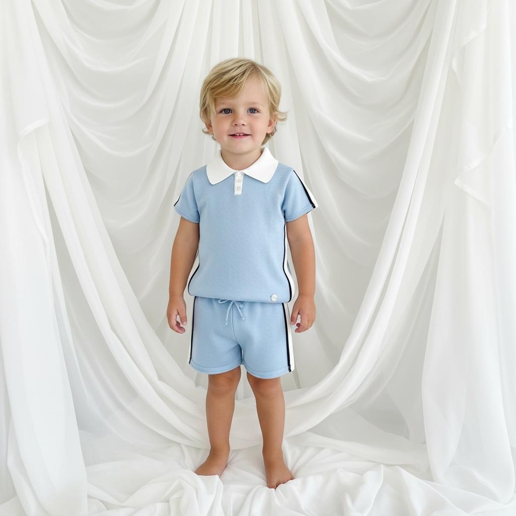 Artesania Granlei Baby Blue Polo Set