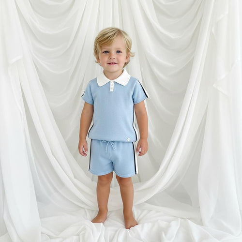 Artesania Granlei Baby Blue Polo Set