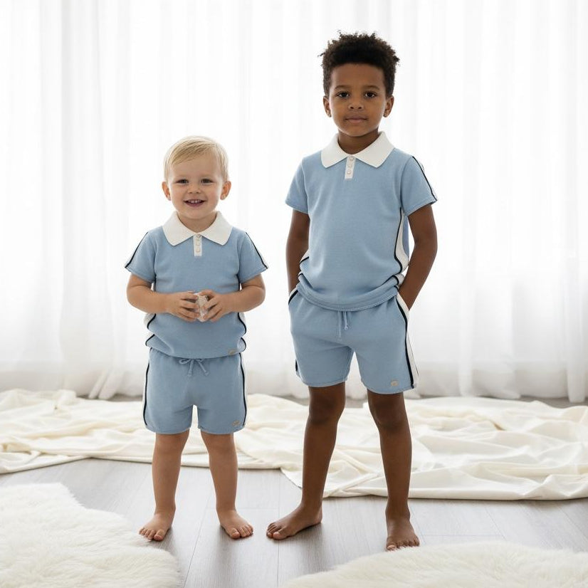 Artesania Granlei Baby Blue Polo Set