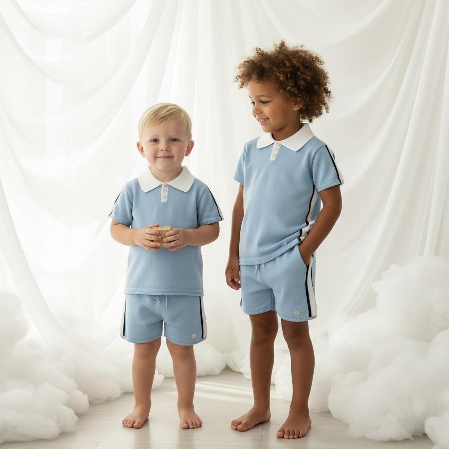 Artesania Granlei Baby Blue Polo Set