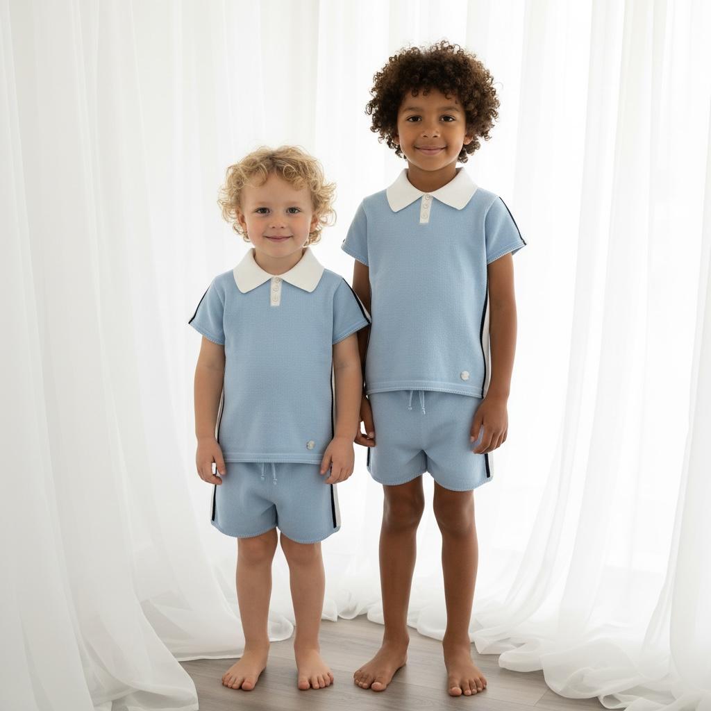 Artesania Granlei Baby Blue Polo Set