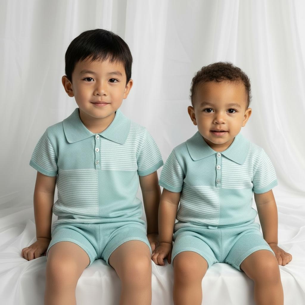 Artesania Granlei Polo Short Set - Mint Green