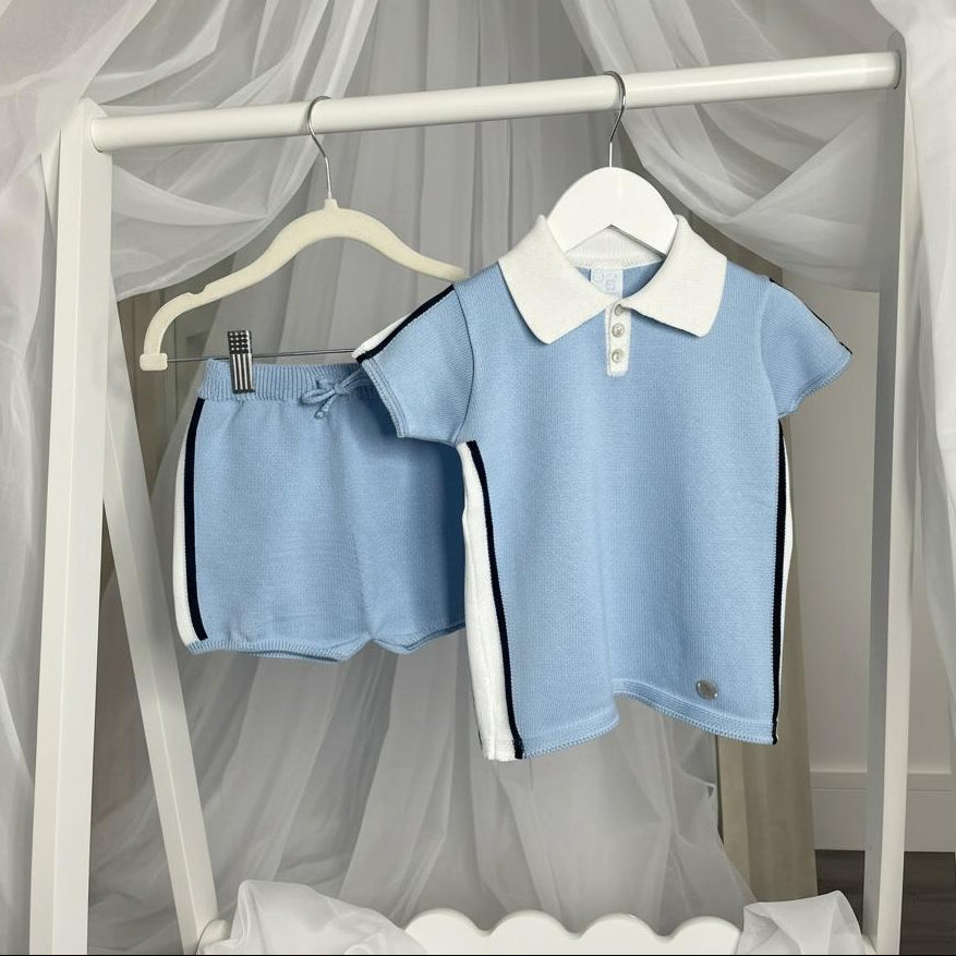 Artesania Granlei Baby Blue Polo Set