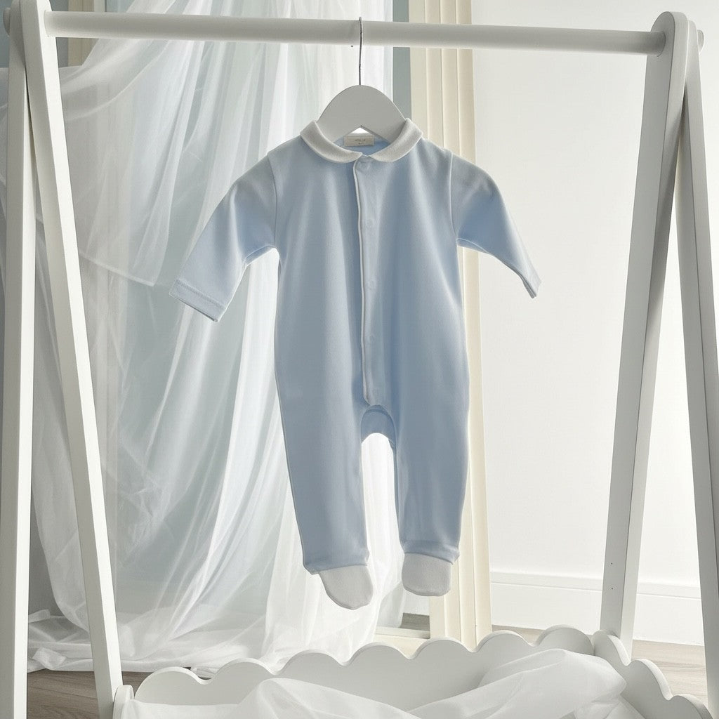 Baby Gi Angel Wings Sleepsuit - Baby Blue