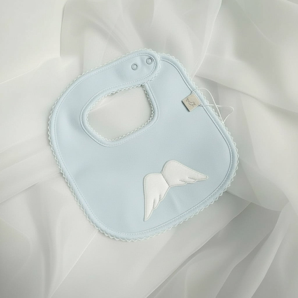 Baby Gi Angel Wings Square Bib - Baby Blue